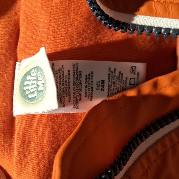 Little me size 24-month Orange tiger hooded lightweight coat - Picture 4 of 5